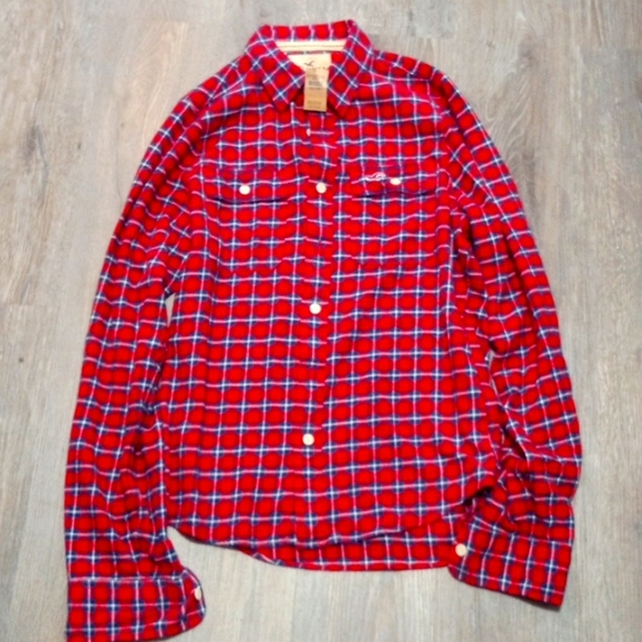 Mens Hollister Flannel XL NWT - Picture 1 of 6